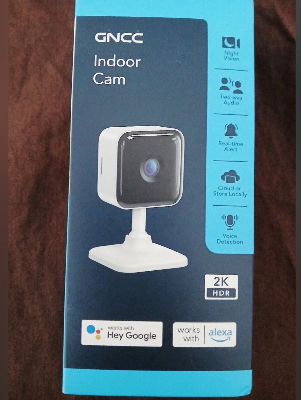 White Indoor Cam - 2K HDR Smart Security Camera NWT